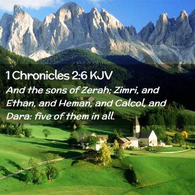 1 Chronicles 2:6 KJV Free Bible Images