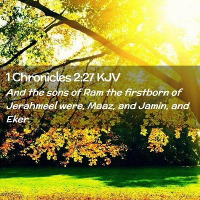 1 Chronicles 2:27 KJV Free Bible Images