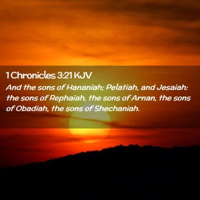 1 Chronicles 3:21 KJV Free Bible Images