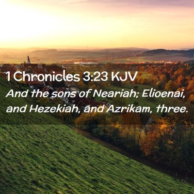 1 Chronicles 3:23 KJV Free Bible Images