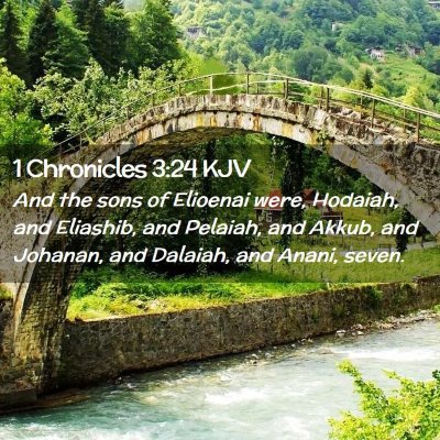 1 Chronicles 3:24 KJV Free Bible Images