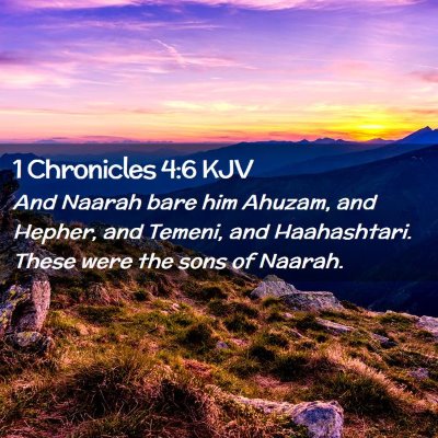 1 Chronicles 4:6 KJV Free Bible Images