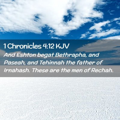 1 Chronicles 4:12 KJV Free Bible Images