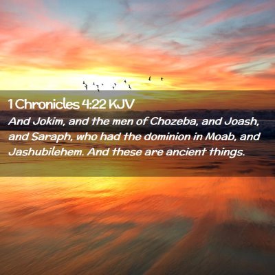 1 Chronicles 4:22 KJV Free Bible Images