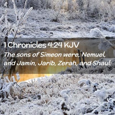 1 Chronicles 4:24 KJV Free Bible Images