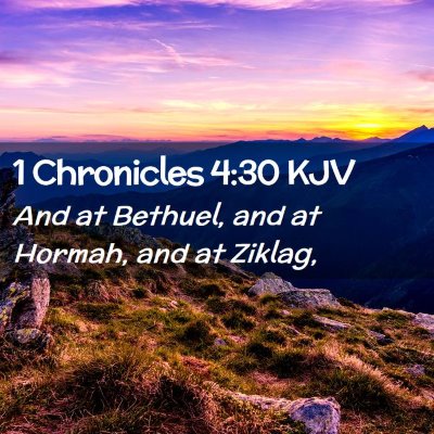 1 Chronicles 4:30 KJV Free Bible Images