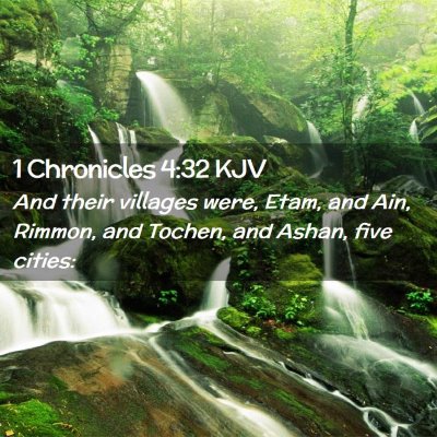 1 Chronicles 4:32 KJV Free Bible Images