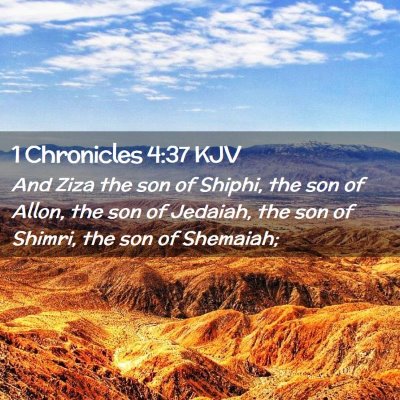 1 Chronicles 4:37 KJV Free Bible Images