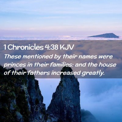 1 Chronicles 4:38 KJV Free Bible Images