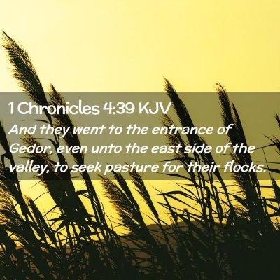 1 Chronicles 4:39 KJV Free Bible Images