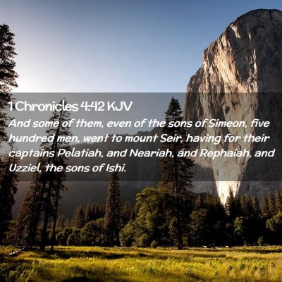 1 Chronicles 4:42 KJV Free Bible Images