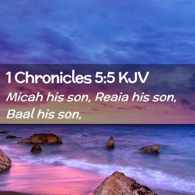 1 Chronicles 5:5 KJV Free Bible Images