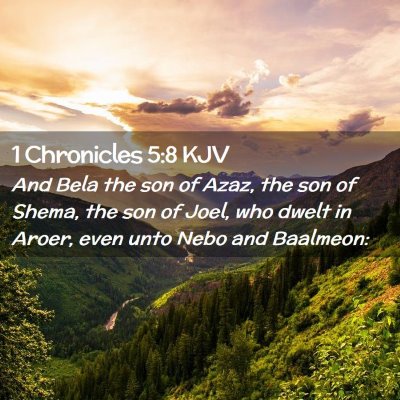 1 Chronicles 5:8 KJV Free Bible Images