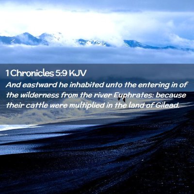 1 Chronicles 5:9 KJV Free Bible Images