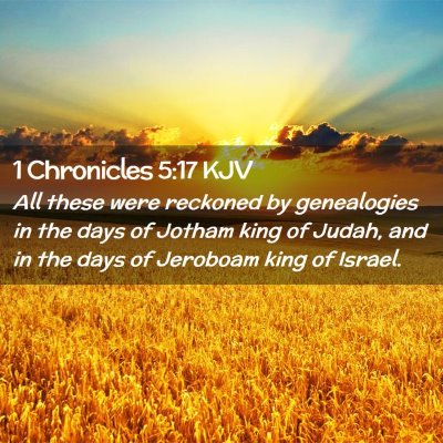 1 Chronicles 5:17 KJV Free Bible Images