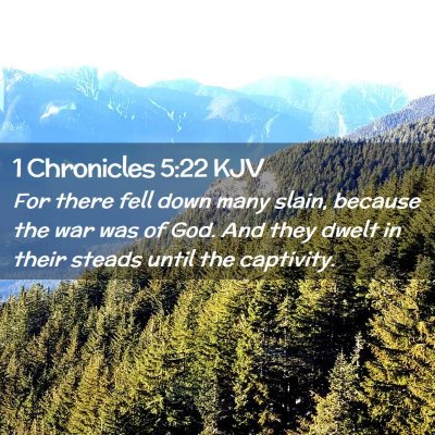 1 Chronicles 5:22 KJV Free Bible Images