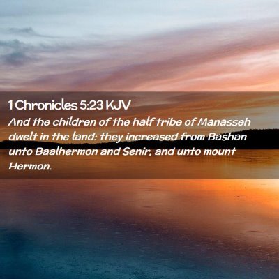 1 Chronicles 5:23 KJV Free Bible Images