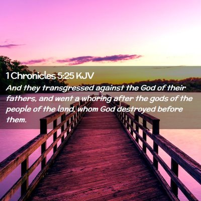 1 Chronicles 5:25 KJV Free Bible Images