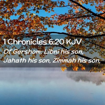 1 Chronicles 6:20 KJV Free Bible Images