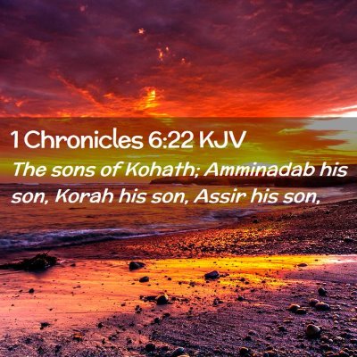 1 Chronicles 6:22 KJV Free Bible Images