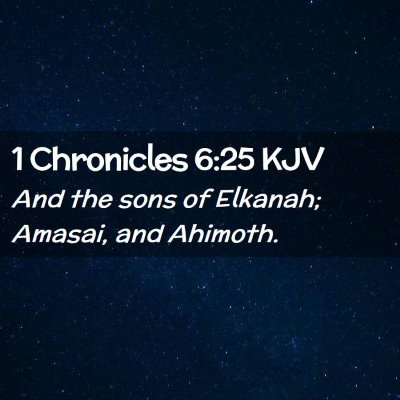 1 Chronicles 6:25 KJV Free Bible Images