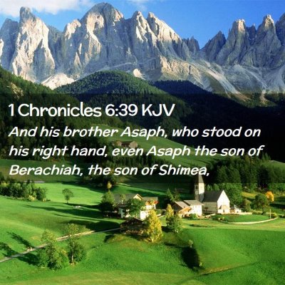 1 Chronicles 6:39 KJV Free Bible Images