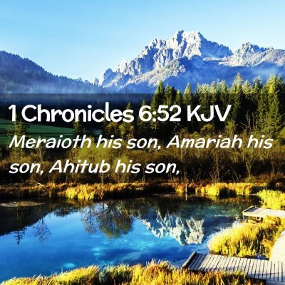 1 Chronicles 6:52 KJV Free Bible Images