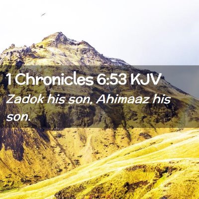 1 Chronicles 6:53 KJV Free Bible Images