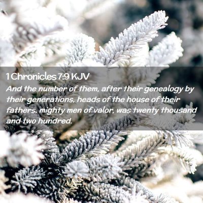 1 Chronicles 7:9 KJV Free Bible Images