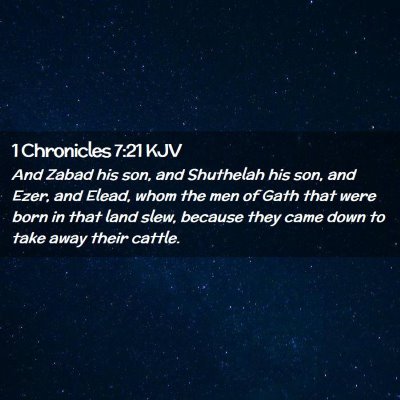 1 Chronicles 7:21 KJV Free Bible Images