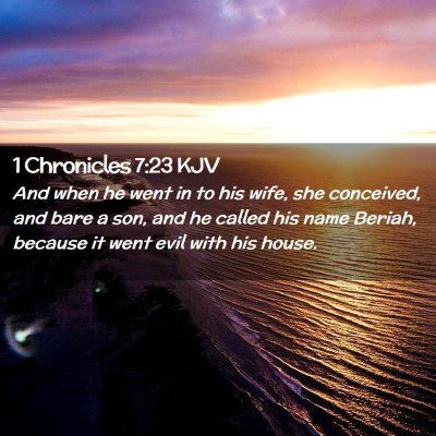 1 Chronicles 7:23 KJV Free Bible Images