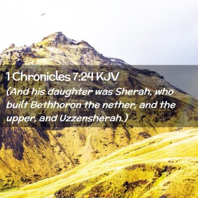 1 Chronicles 7:24 KJV Free Bible Images