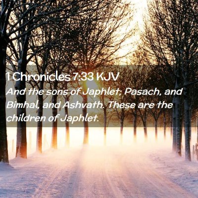 1 Chronicles 7:33 KJV Free Bible Images