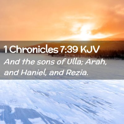 1 Chronicles 7:39 KJV Free Bible Images