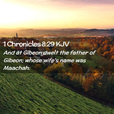 1 Chronicles 8:29 KJV Free Bible Images