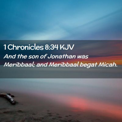 1 Chronicles 8:34 KJV Free Bible Images