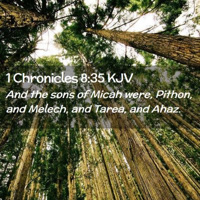 1 Chronicles 8:35 KJV Free Bible Images