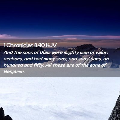 1 Chronicles 8:40 KJV Free Bible Images