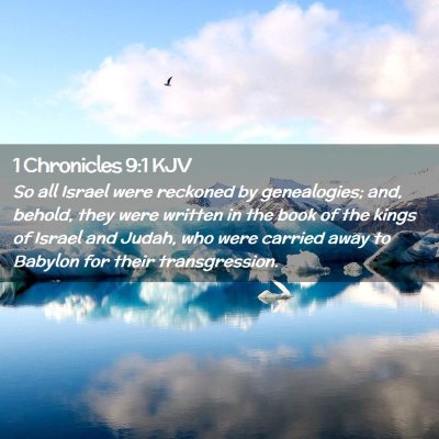 1 Chronicles 9:1 KJV Free Bible Images