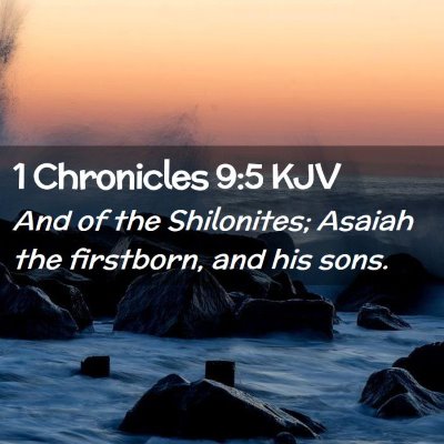 1 Chronicles 9:5 KJV Free Bible Images