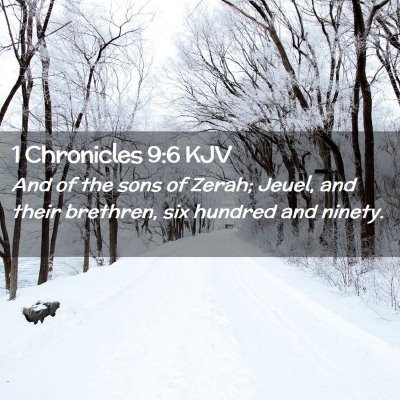 1 Chronicles 9:6 KJV Free Bible Images