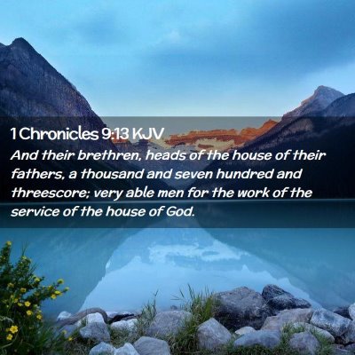 1 Chronicles 9:13 KJV Free Bible Images