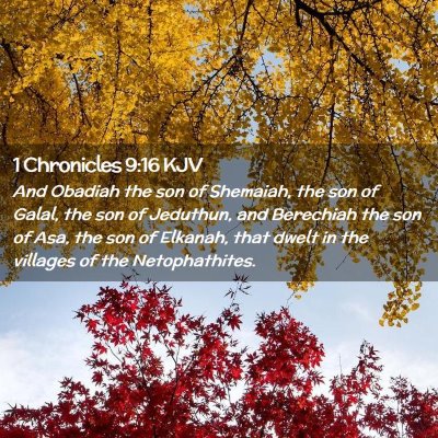 1 Chronicles 9:16 KJV Free Bible Images