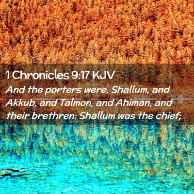 1 Chronicles 9:17 KJV Free Bible Images