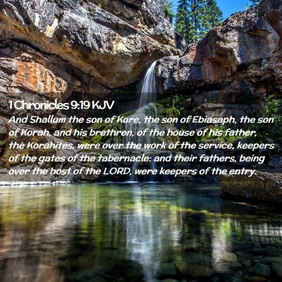 1 Chronicles 9:19 KJV Free Bible Images