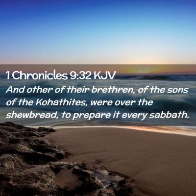 1 Chronicles 9:32 KJV Free Bible Images