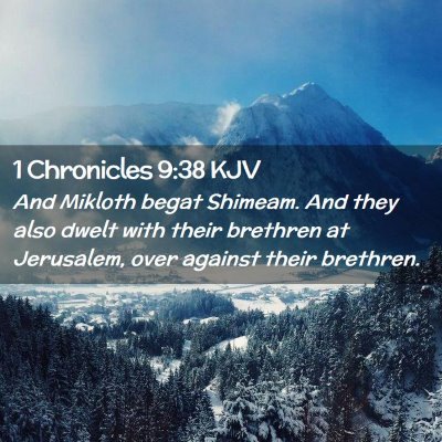 1 Chronicles 9:38 KJV Free Bible Images