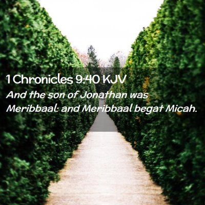 1 Chronicles 9:40 KJV Free Bible Images