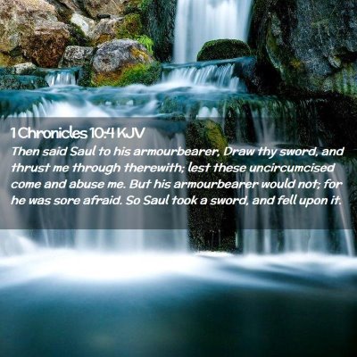 1 Chronicles 10:4 KJV Free Bible Images