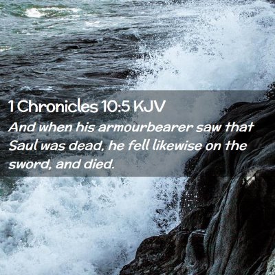 1 Chronicles 10:5 KJV Free Bible Images